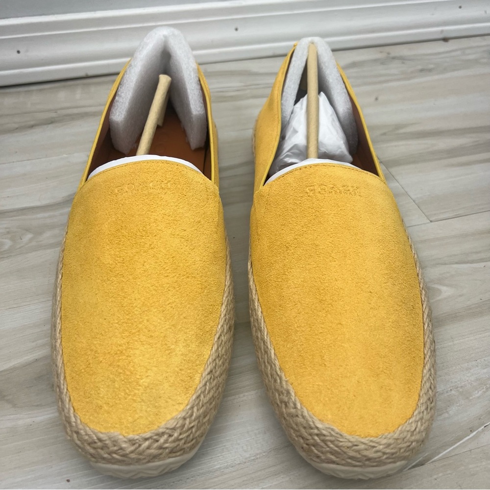 Coach NIB 1941 Suede Espadrille Canary Slip-Ons - Picture 2 of 5